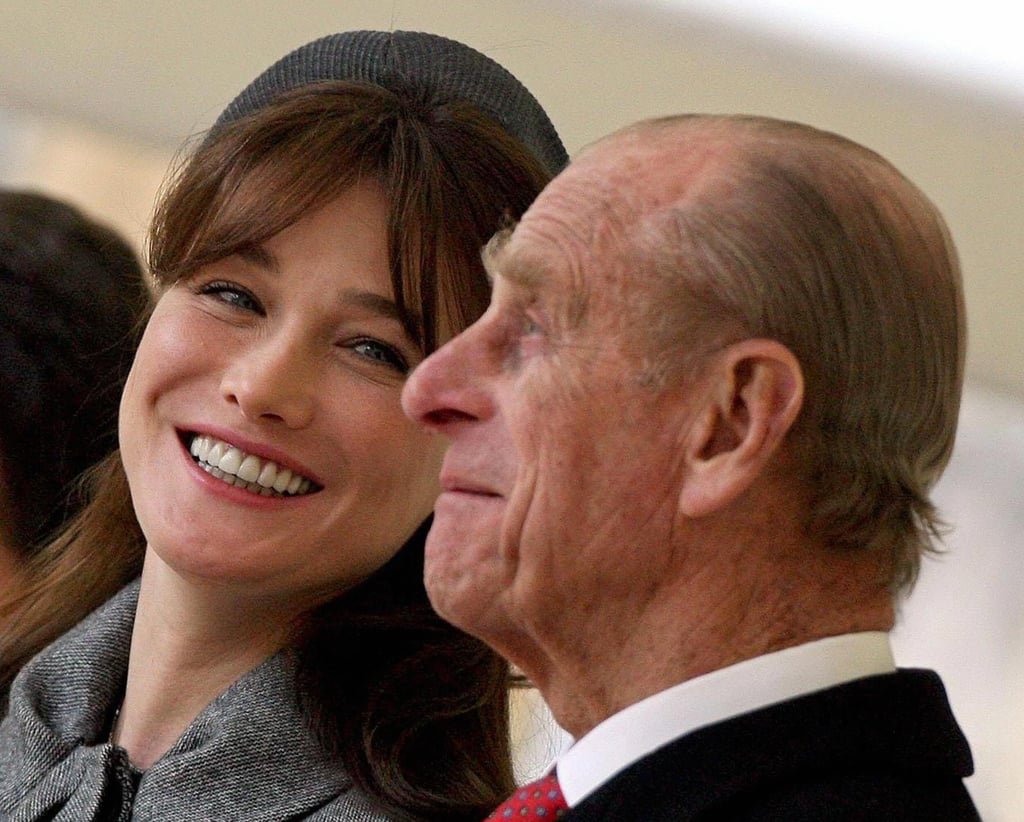 The Duke of Edinburgh charmed Carla Bruni-Sarkozy, wife of former French President Nicolas Sarkozy, on March 26, 2008.