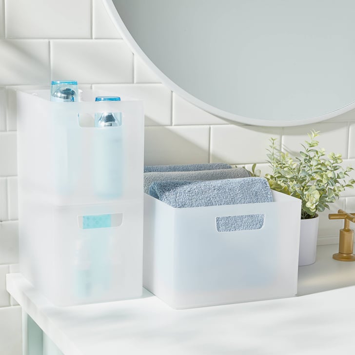 Stackable Bins Brightroom Bathroom Organizer Bin With Handles Target Brightroom Organization