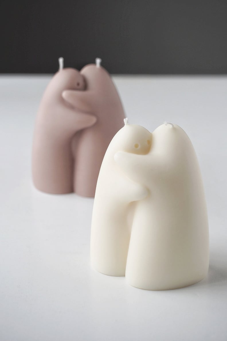A Cute Candle: Huggy Shaped Candle Natural Beeswax Soy Candle
