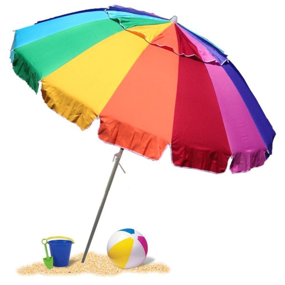 EasyGoUmbrella Giant Rainbow Beach Umbrella