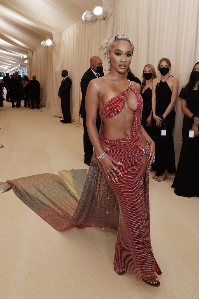 Saweetie Wears Cutout Christian Cowan Dress to Met Gala 2021