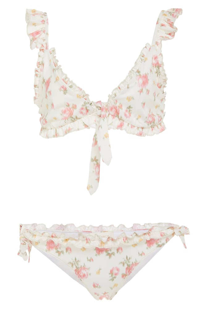 Loveshackfancy Claudia Ruffled Floral-Print Bikini Top ($130)
Loveshackfancy Elena Floral-Print Bikini Bottom ($130)