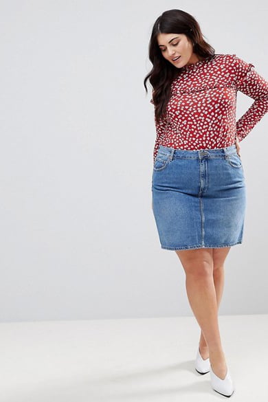Asos curve shop denim skirt
