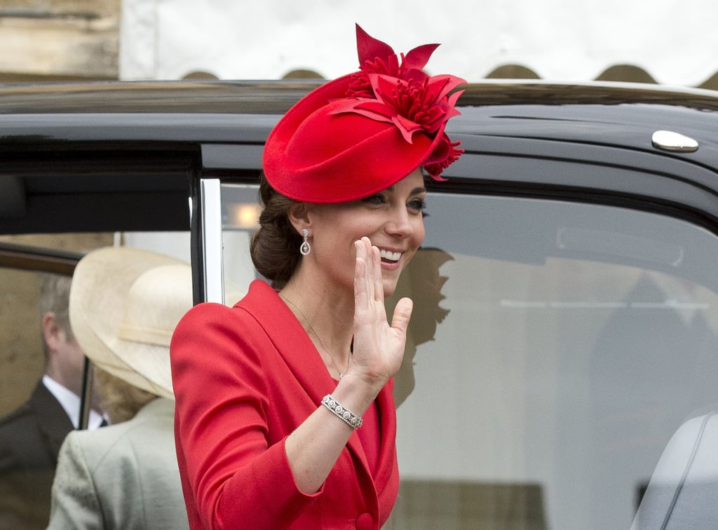 Kate Middleton Red Catherine Walker Coat Dress June 2016