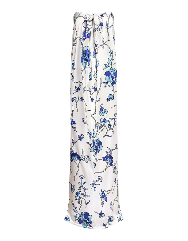 Caroline Constas Kaia Strapless Floral Print Silk Maxi Dress