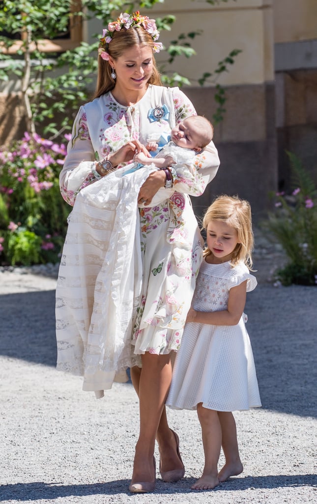 Princess Madeleine of Sweden With Princess Adrienne and Princess Leonore