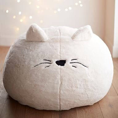 Cat Faux-Fur Beanbag