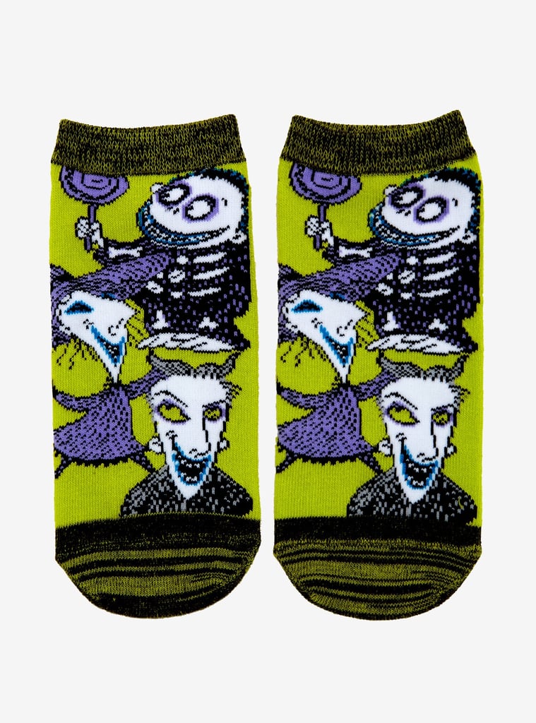 The Nightmare Before Christmas Lock Shock & Barrel No-Show Socks