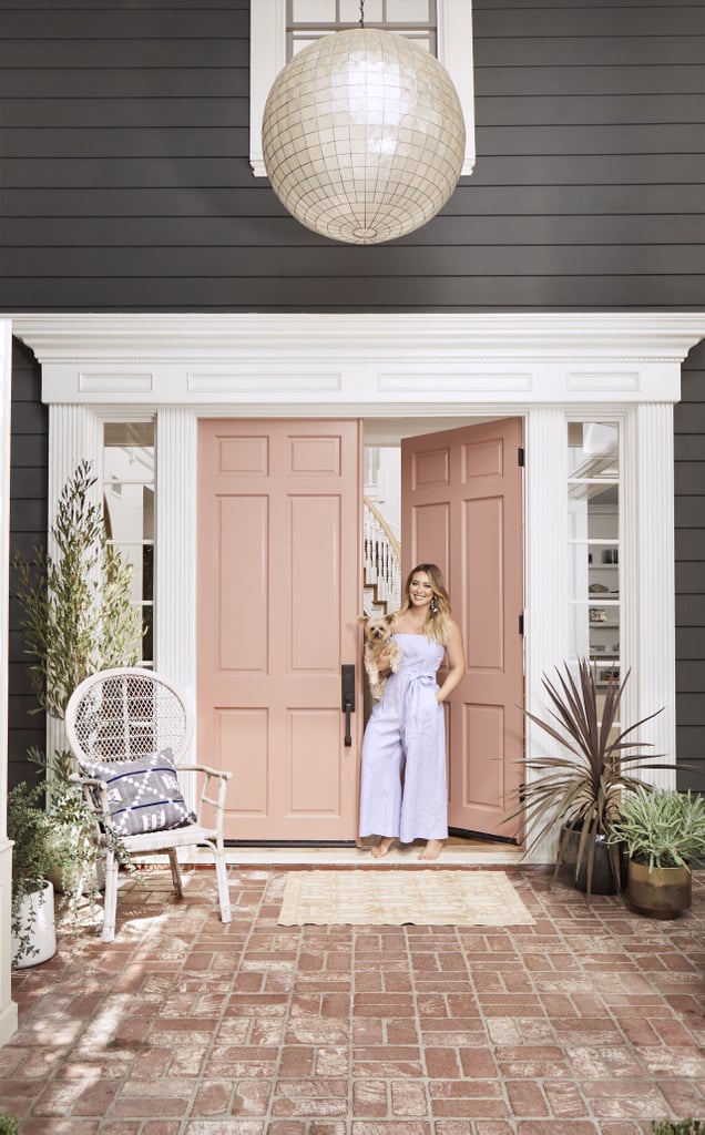 Although Hilary never really considered herself a girlie girl in the traditional sense, her front door tells a different story. "I've never seen myself as girlie, and I don't own much pink, even though I love it."