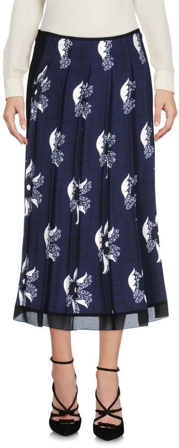 Victoria Beckham Wearing Blue Top and Skirt | POPSUGAR Fashion