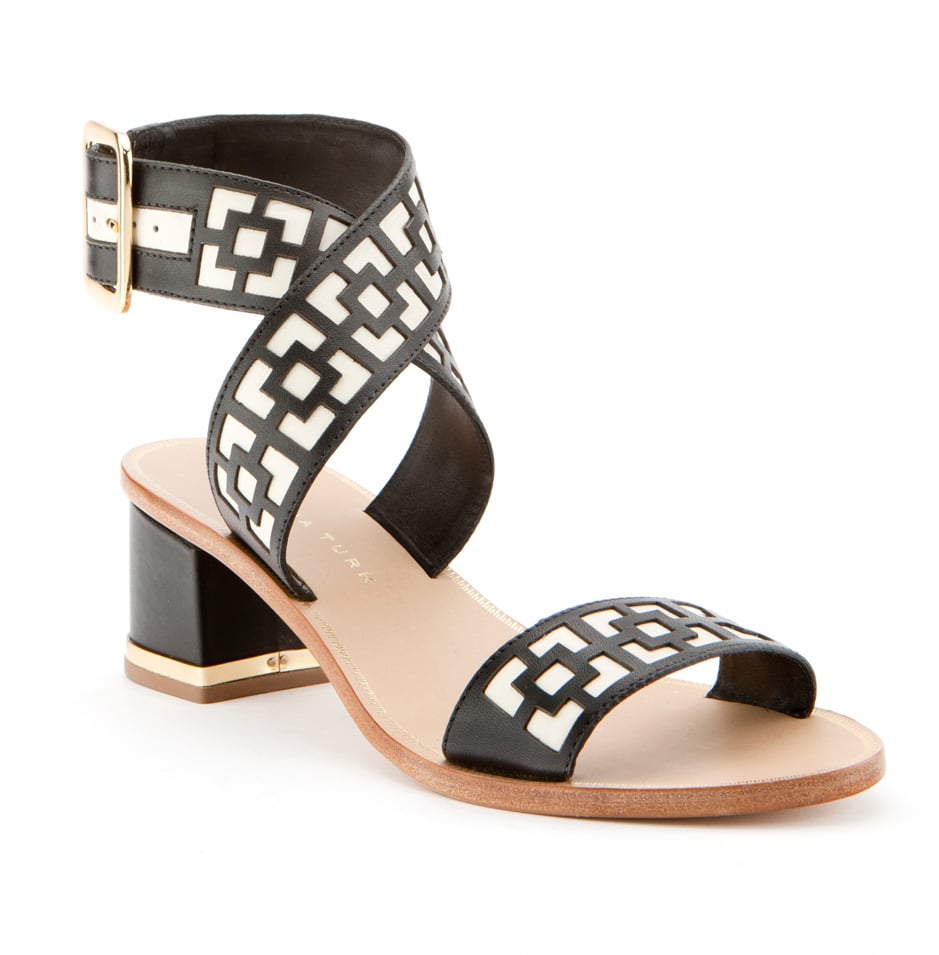 Trina Turk Black and White Geometric Avalon Sandals POPSUGAR Fashion