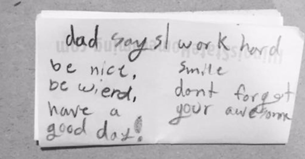 Dad Finds Note Daughter Wrote With His Life Lessons | PS Family