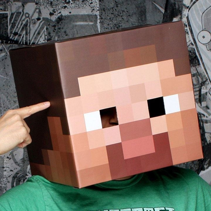 Minecraft Steve Head Costume Mask
