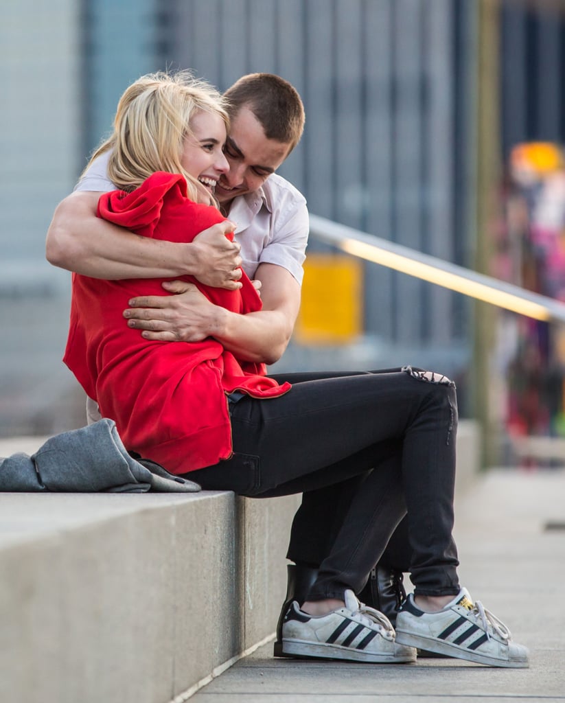 Emma Roberts and Dave Franco Kiss on the Set of Nerve