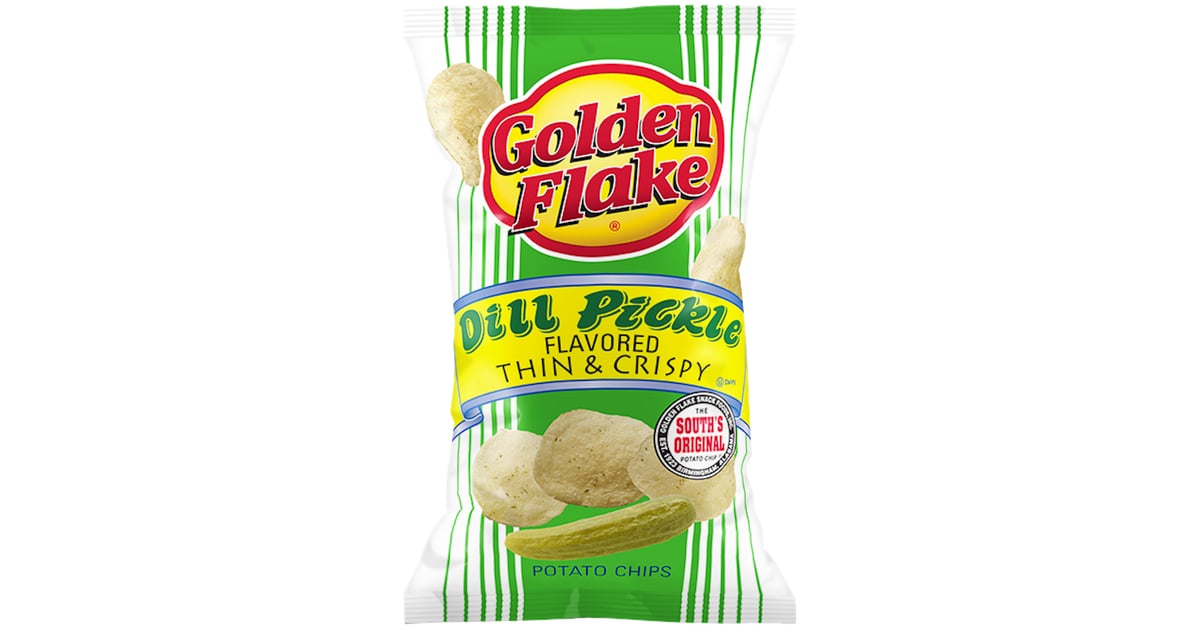 Golden Flake Dill Pickle Potato Chips PickleFlavored Chips