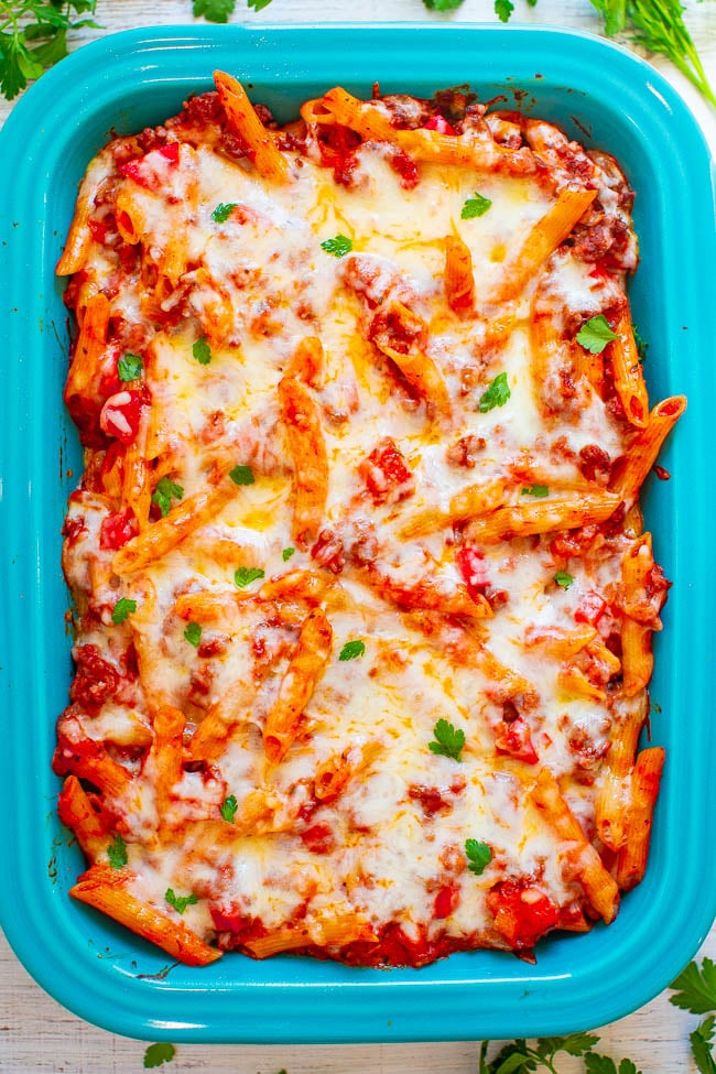 Cheesy Beef and Pasta Casserole Cheesy Beef and Pasta Casserole