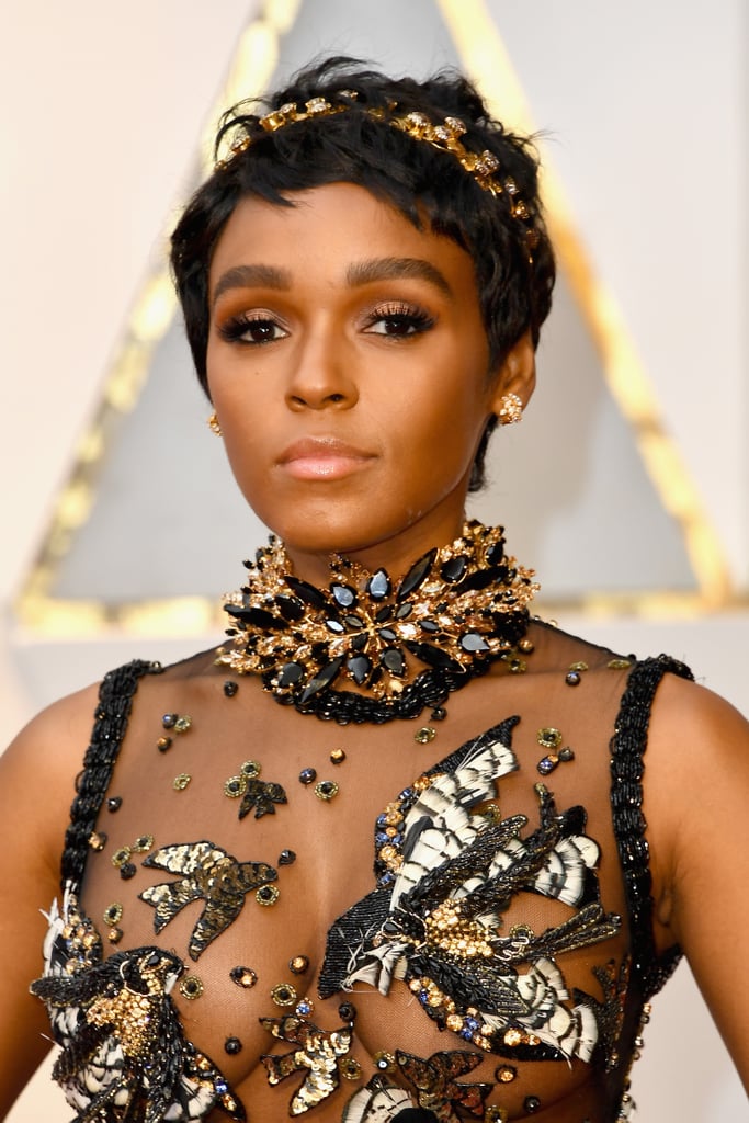 Janelle Monae Hair and Makeup at the 2017 Oscars