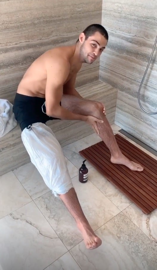 Noah Centineo Showering in Funny Instagram Stories