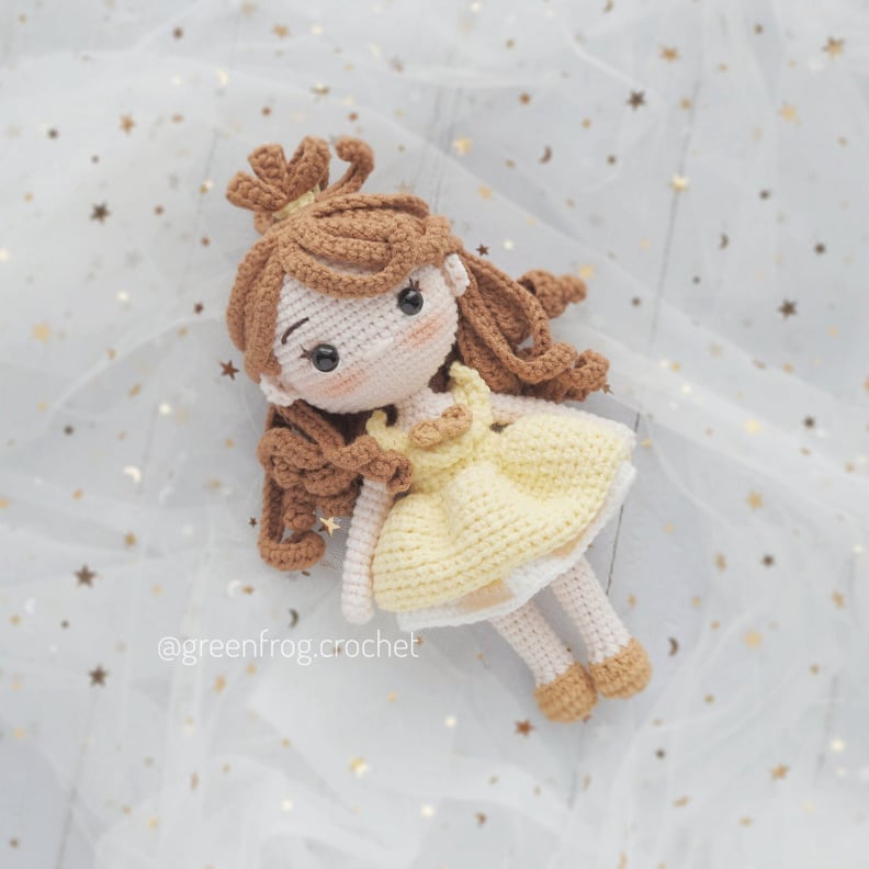 Crochet Princess Doll, Amigurumi Disney Doll, Crochet Disney