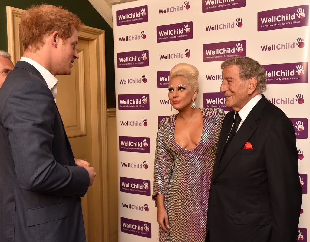 Prince Harry and Lady Gaga at the WellChild Gala in London