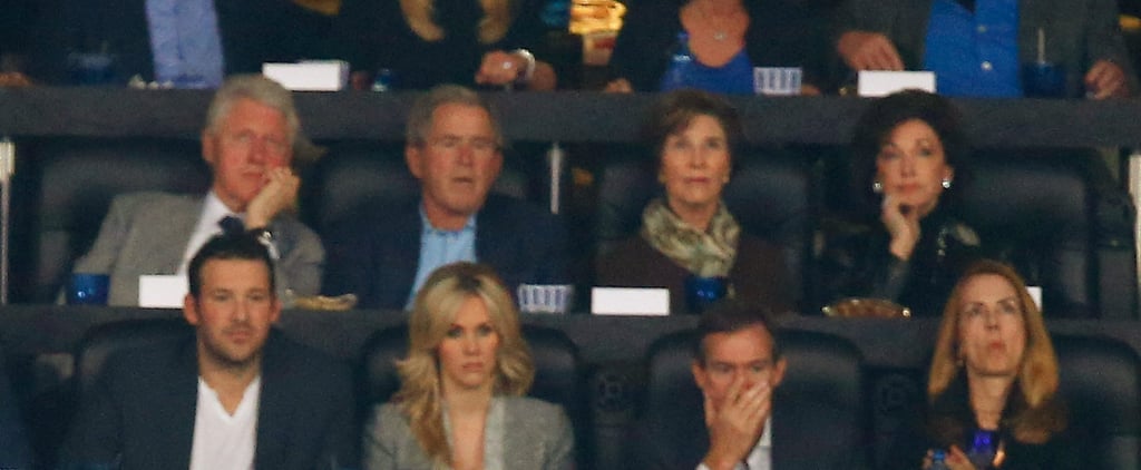 Bill Clinton and George W. Bush at the NCAA Finals 2014