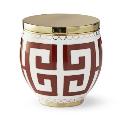 Greek Key Cloisonne Vase