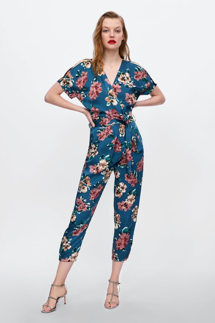 Zara Floral Print Jumpsuit Jumpsuits For Christmas Parties POPSUGAR