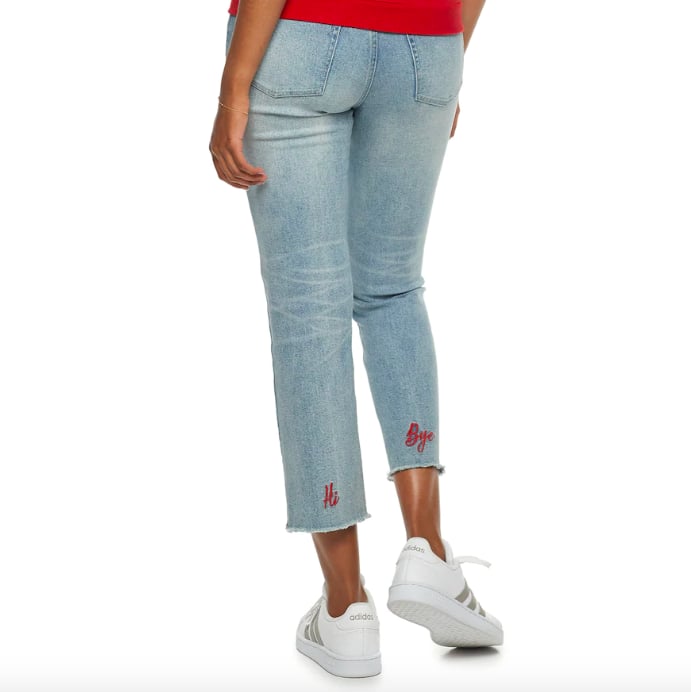 POPSUGAR at Kohl's Collection Embroidered Midrise Straight-Leg Jeans