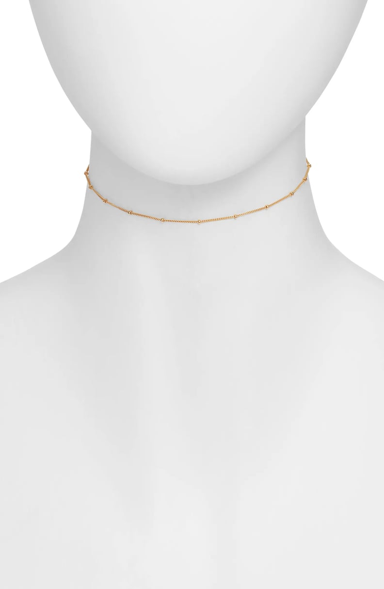 A Choker Gold Necklace: Nashelle Tiny Dot Choker