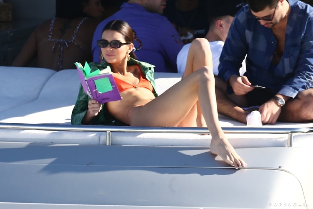 Kendall Jenner Relaxes in a Bikini on a Boat in Miami Photos