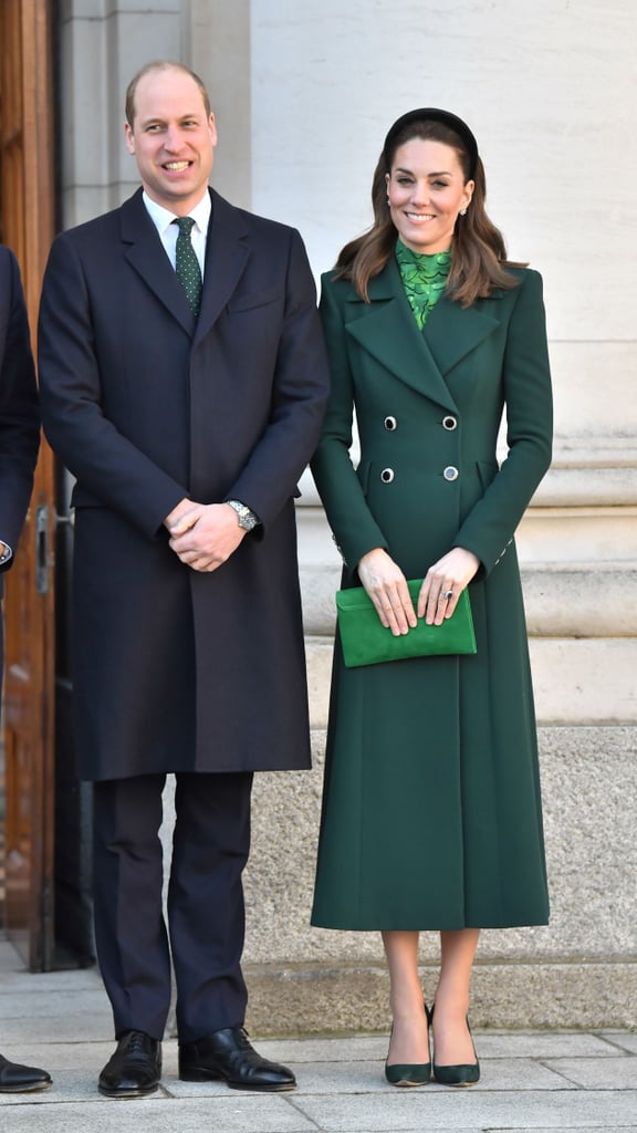 The Duchess of Cambridge a Wears Velvet Headband in Ireland