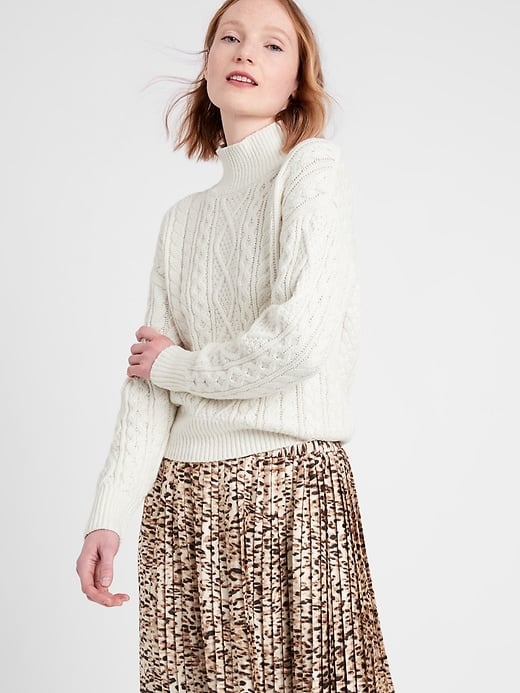 Banana Republic Cable-Knit Cropped Sweater