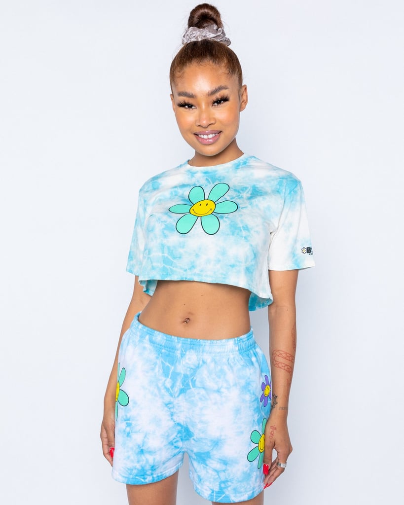 A Graphic Tee and Sweat Shorts
