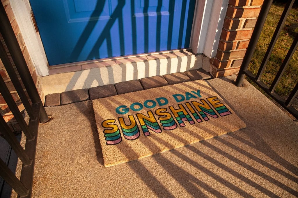 A Beatles-Inspired Doormat: Good Day Sunshine Coir Doormat