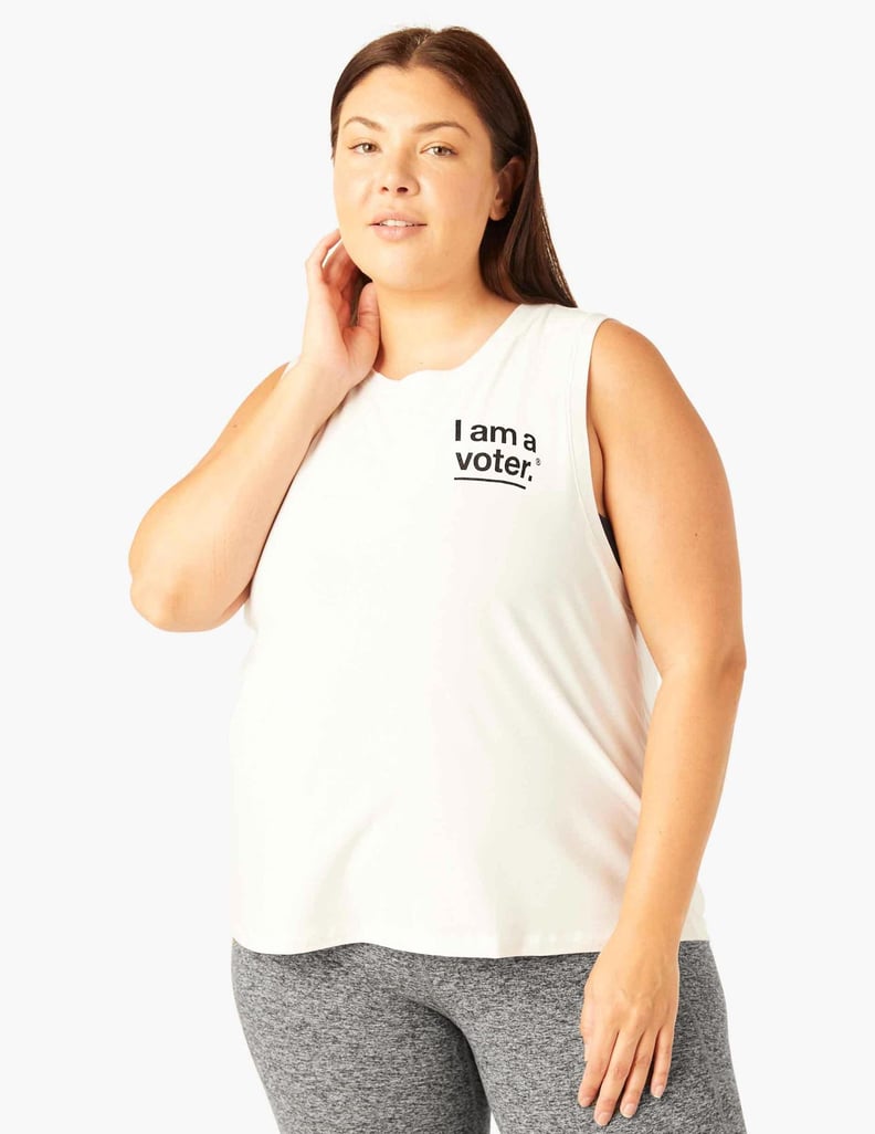 Beyond Yoga I Am A Voter Featherweight Balanced Muscle Tank