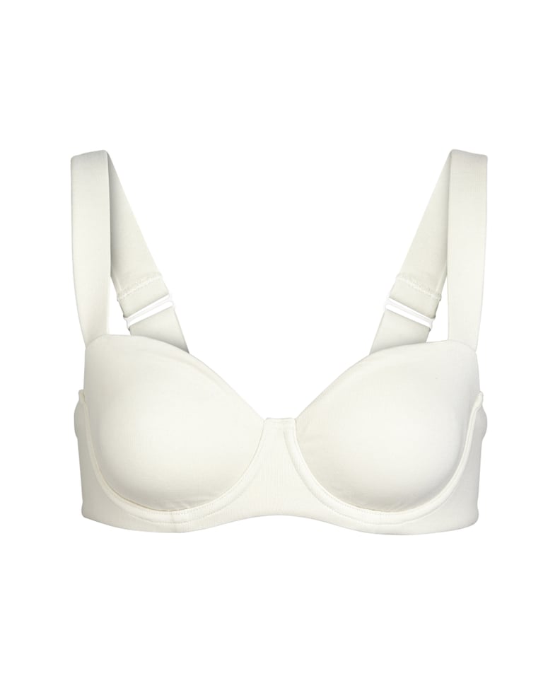 Skims Cotton Balconette Bra in Bone