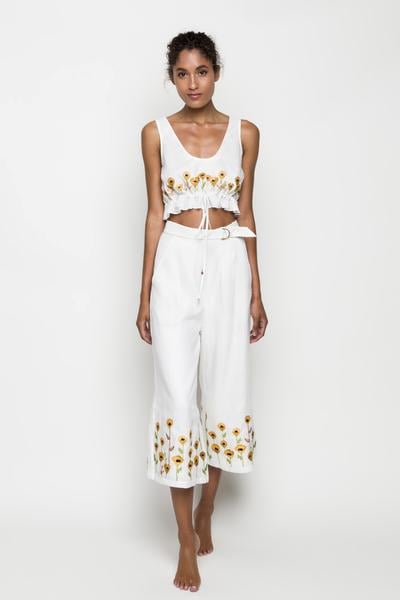 6 Shore Road Seaside Embroidered Daisy Set