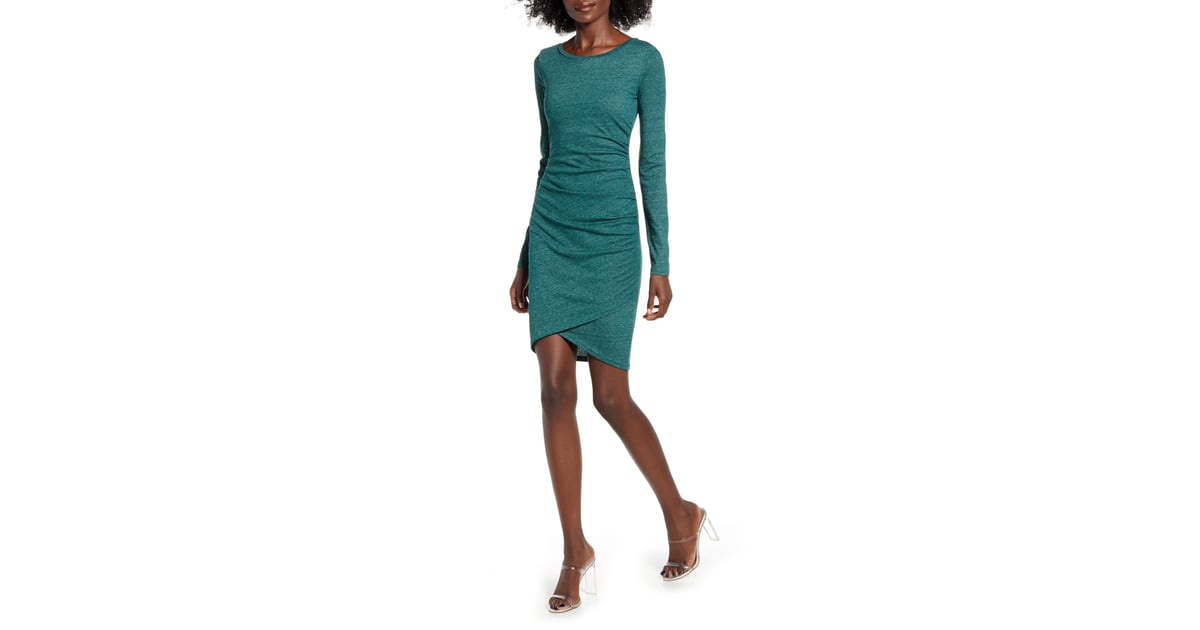 Leith Ruched Long Sleeve Dress | Grab 