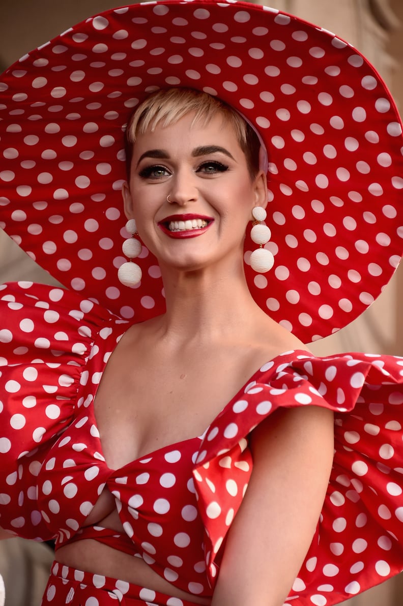 HOLLYWOOD, CA - JANUARY 22:  Singer Katy Perry speaks during a star ceremony in celebration of the 90th anniversary of Disney's Minnie Mouse at the Hollywood Walk of Fame on January 22, 2018 in Hollywood, California.  (Photo by Alberto E. Rodriguez/Getty 