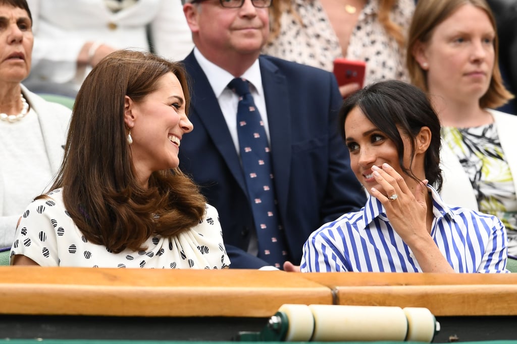 Kate Middleton and Meghan Markle at Wimbledon 2018