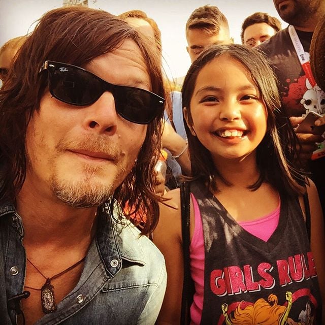 He made time to pose with fans, too.