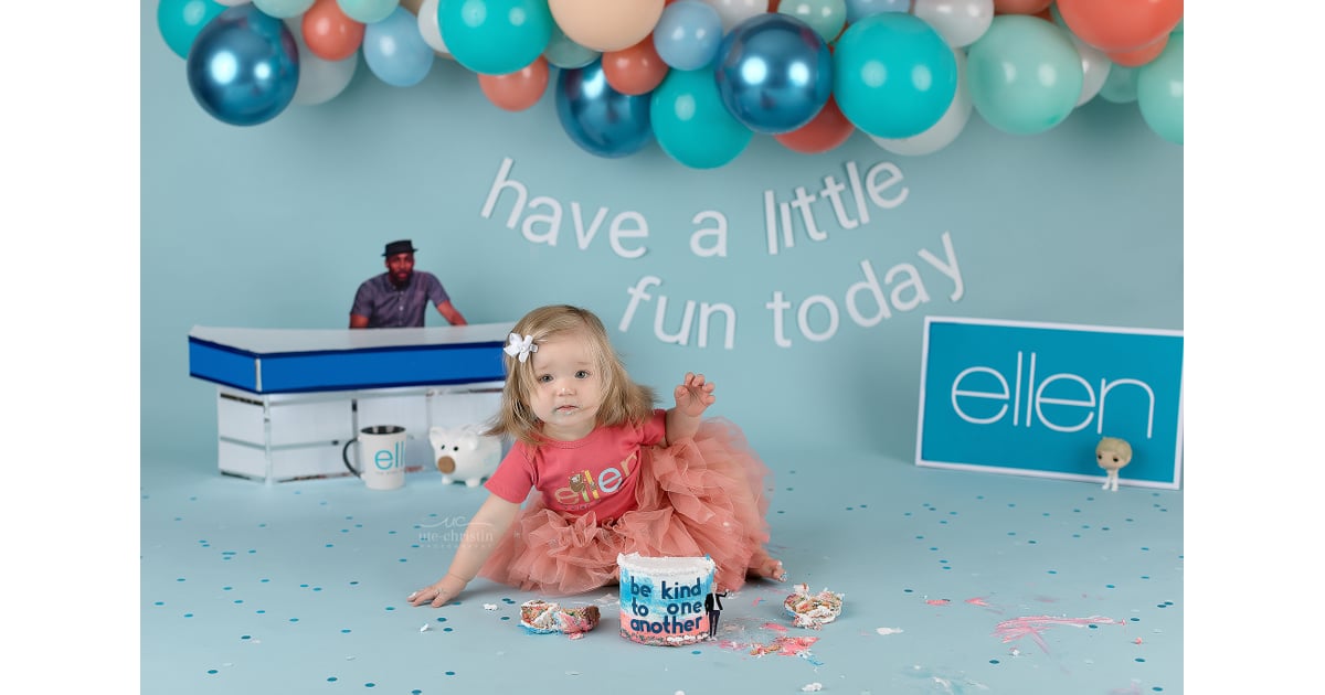 Ellen DeGeneres Cake Smash Photo Shoot POPSUGAR UK Parenting Photo 8