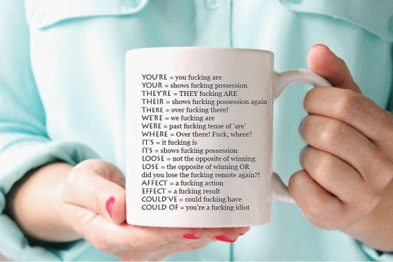 Funny Grammar Mug