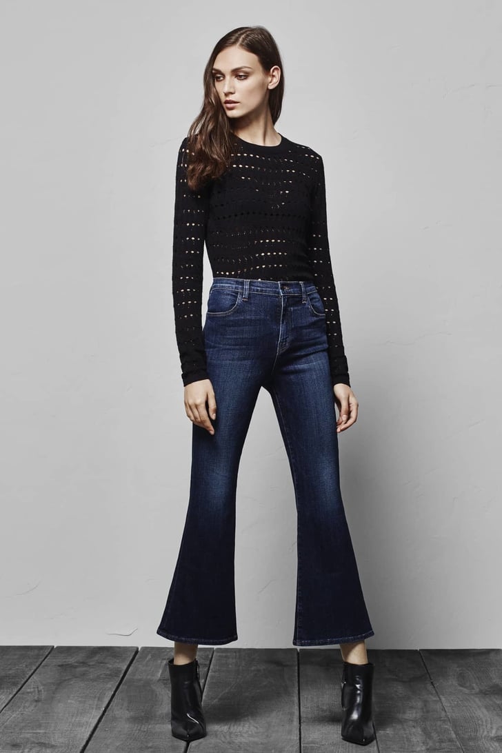 white high waisted bell bottoms