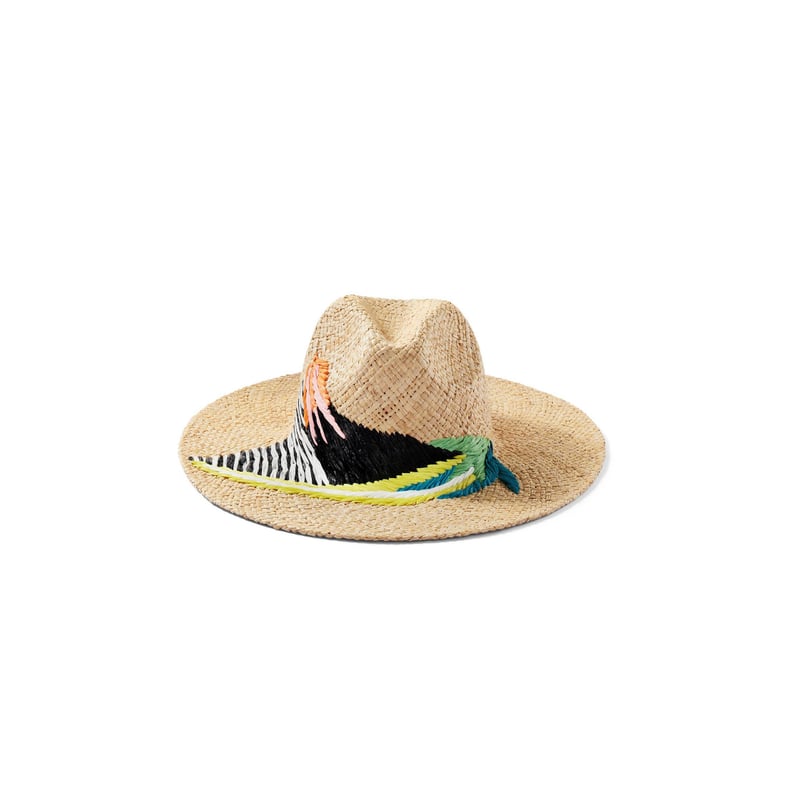 A Straw Hat: Tabitha Brown For Target Botanical Print Embroidered Straw Hat