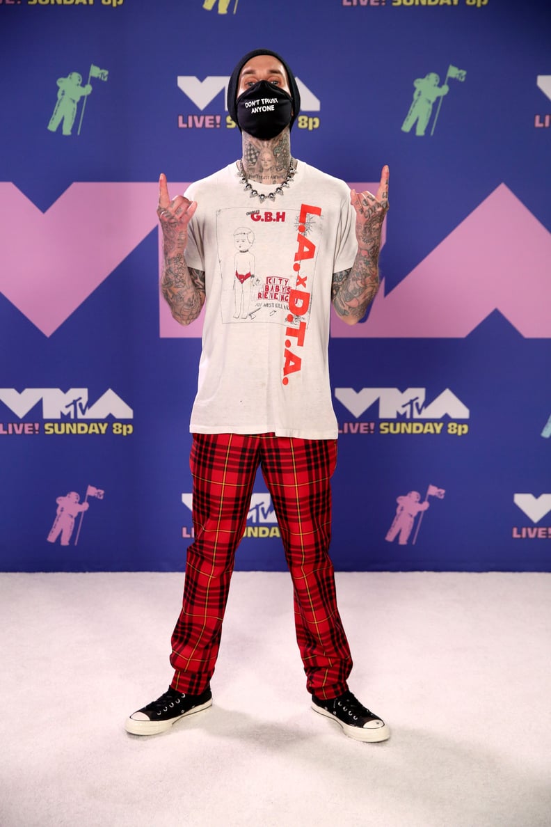 Travis Barker at the 2020 MTV VMAs