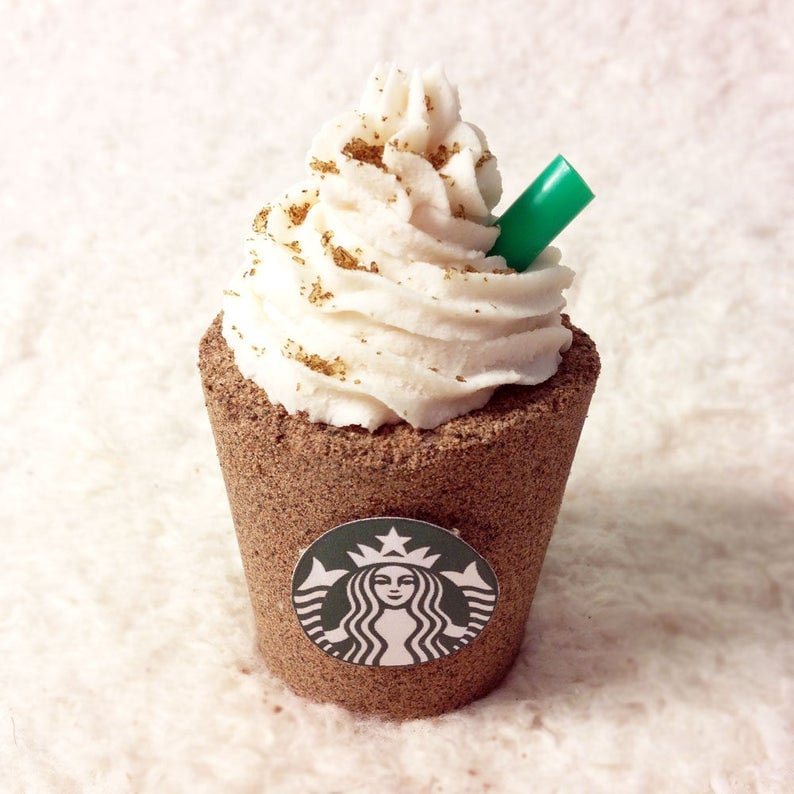 BeHappyBeUrself Coffee Vanilla Starbucks Frappuccino Bath Bomb