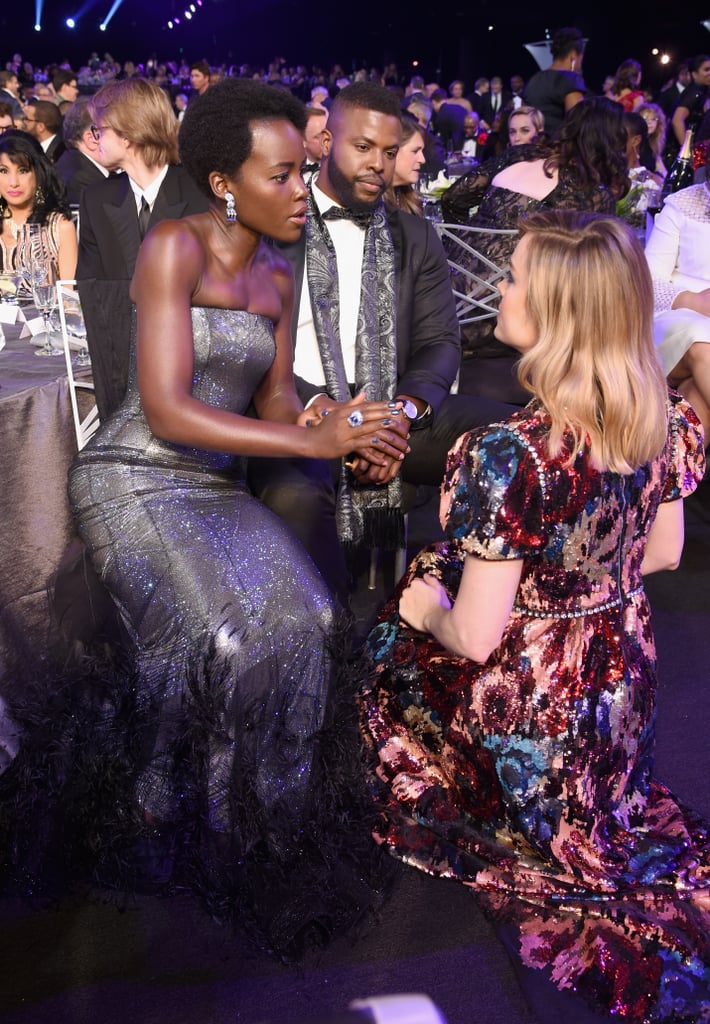 Pictured: Lupita Nyong'o, Winston Duke, and Brie Larson