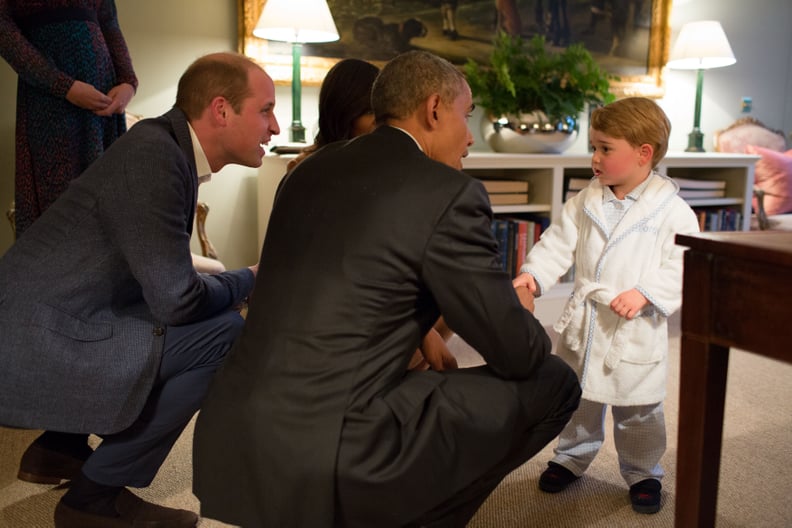 When George Met President Obama in His Pajamas