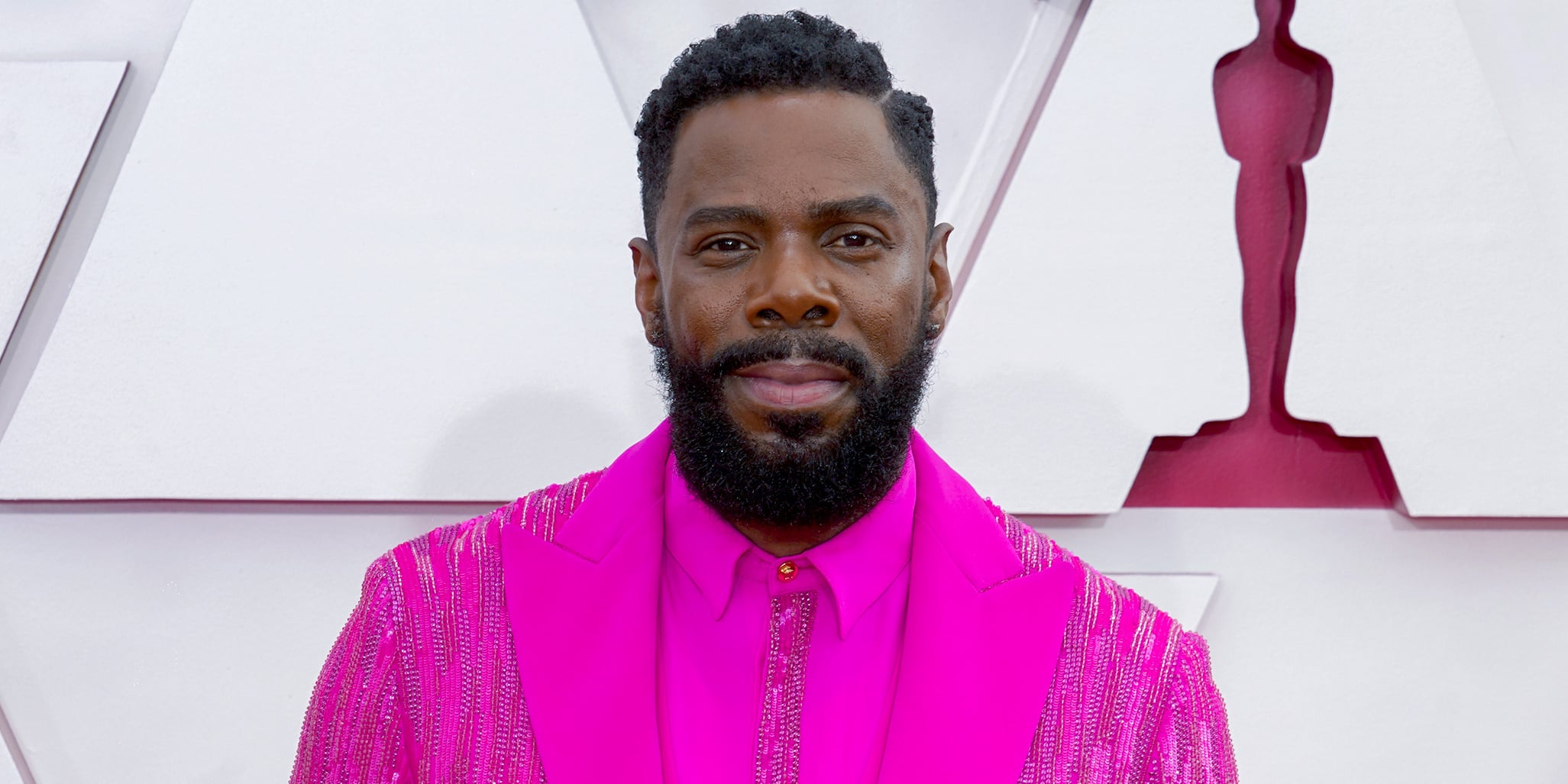 Colman Domingo's Pink Versace Suit at the Oscars 2021